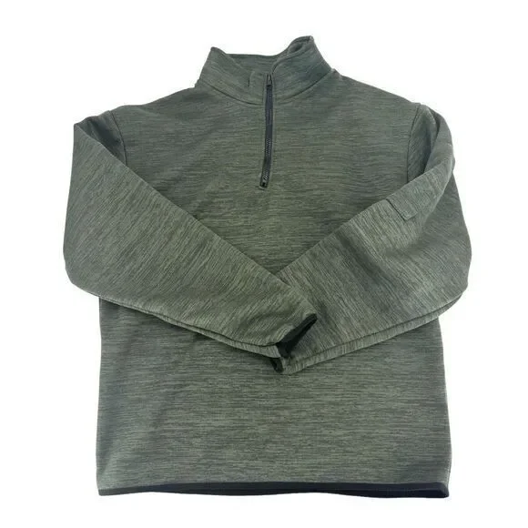 NWT Jackson Hole 1/4 Zip Space Dyed Zipper Sleeve Pocket Heather Green Mens‎ M - Picture 7 of 11